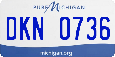 MI license plate DKN0736