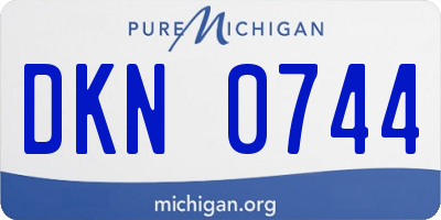 MI license plate DKN0744