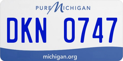 MI license plate DKN0747