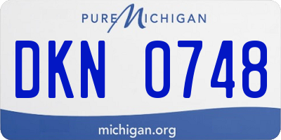 MI license plate DKN0748