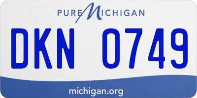 MI license plate DKN0749