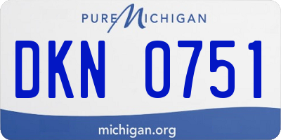 MI license plate DKN0751