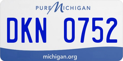 MI license plate DKN0752