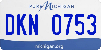 MI license plate DKN0753