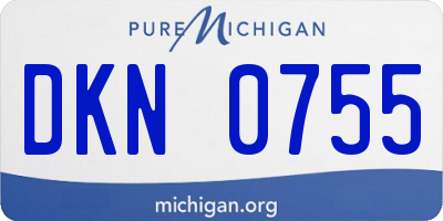 MI license plate DKN0755
