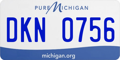 MI license plate DKN0756