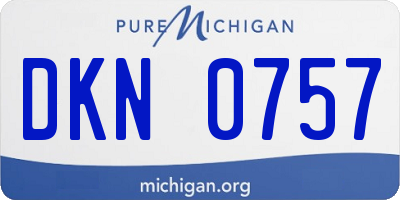 MI license plate DKN0757