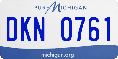 MI license plate DKN0761