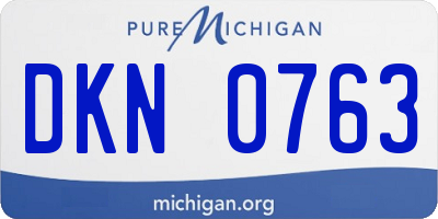 MI license plate DKN0763