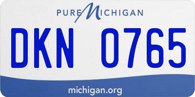 MI license plate DKN0765