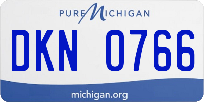 MI license plate DKN0766