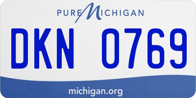 MI license plate DKN0769
