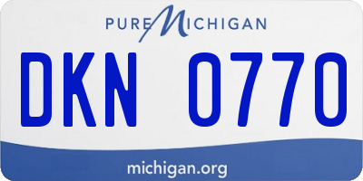 MI license plate DKN0770