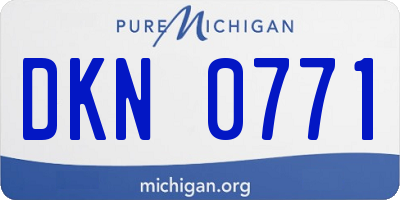 MI license plate DKN0771