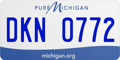 MI license plate DKN0772