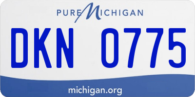 MI license plate DKN0775
