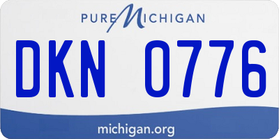 MI license plate DKN0776