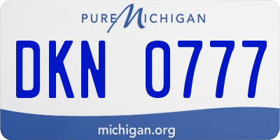 MI license plate DKN0777