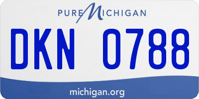 MI license plate DKN0788