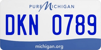 MI license plate DKN0789