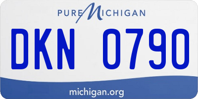 MI license plate DKN0790
