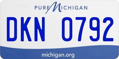 MI license plate DKN0792