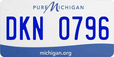 MI license plate DKN0796