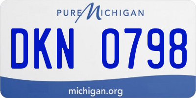 MI license plate DKN0798