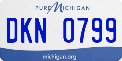 MI license plate DKN0799