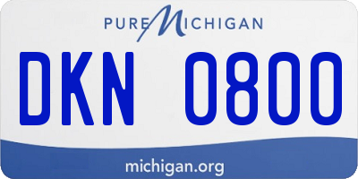 MI license plate DKN0800