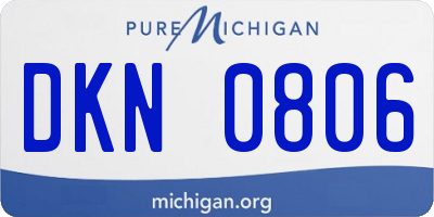 MI license plate DKN0806