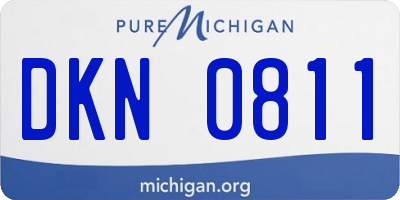 MI license plate DKN0811