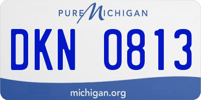 MI license plate DKN0813