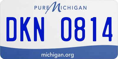 MI license plate DKN0814