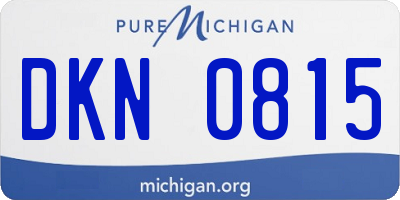 MI license plate DKN0815