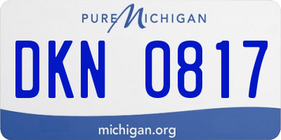 MI license plate DKN0817