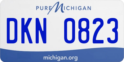 MI license plate DKN0823