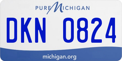 MI license plate DKN0824