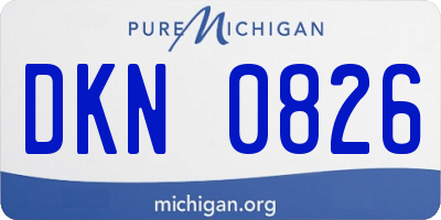 MI license plate DKN0826