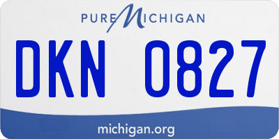MI license plate DKN0827
