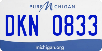 MI license plate DKN0833