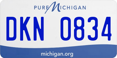 MI license plate DKN0834