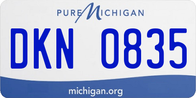MI license plate DKN0835