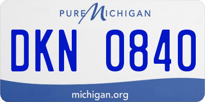 MI license plate DKN0840