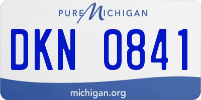 MI license plate DKN0841