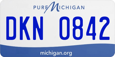 MI license plate DKN0842