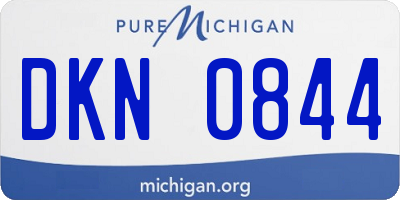 MI license plate DKN0844