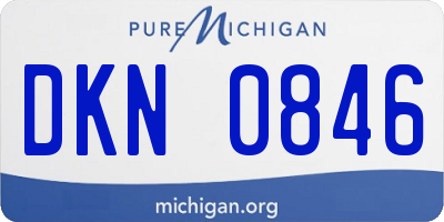 MI license plate DKN0846