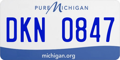 MI license plate DKN0847