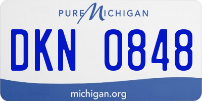MI license plate DKN0848